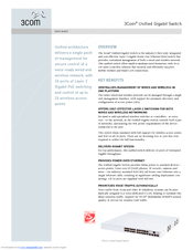 3Com Unified Gigabit Switch Specification Sheet