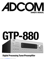 Adcom GTP-880 Owner's Manual