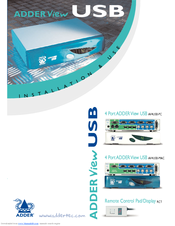 ADDER View USB AV4USB-PC Installation And Use Manual