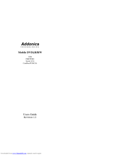 Addonics Technologies Mobile DVDR/RW User Manual