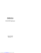 Addonics Technologies DVD DigiCopier User Manual