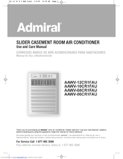 Admiral AAWV-10CR1FAU Use And Care Manual