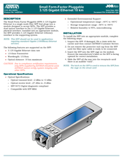 ADTRAN 3.125 Gigabit Ethernet Specification Sheet