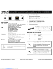 ADTRAN VSX-1018AH-S Quick Start Manual