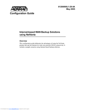 ADTRAN NetVanta Internet-Based WAN Backup Configuration Manual