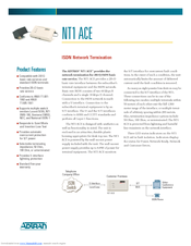 ADTRAN NT1 ACE Specification Sheet