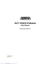 ADTRAN NxT1 HSSI/V-35 User Manual