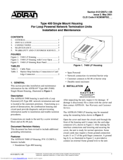 ADTRAN Type 400 Installation And Maintenance