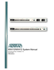 ADTRAN MX410 System Manual