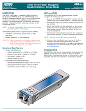 ADTRAN Small Form-Factor Pluggable Gigabit Ethernet Specification Manual