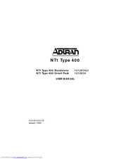 ADTRAN NT1 T400 User Manual