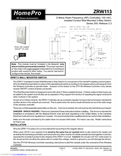 Advanced Technologies ZRW113 Instruction Manual