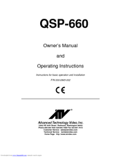 Advanced Technology International USA QSP-660 Owner's Manual & Operating Instructions