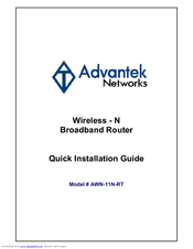 Advantek Networks AWN-11N-RT Quick Installation Manual