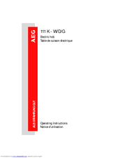 AEG 111K-G Operating Instructions Manual