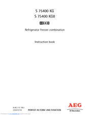 AEG S 75400 KG8 Instruction Book