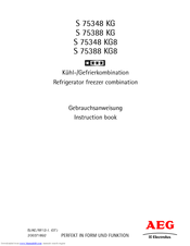 Aeg S 75348 KG Instruction Book