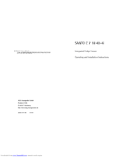 Aeg SANTO C 7 18 40-4I Operating And Installation Instructions