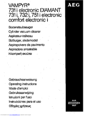 Aeg VAMPYR 731i electronic DIAMANT Operating Instructions Manual