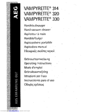 AEG VAMPYRETTE 314 Operating Instructions Manual