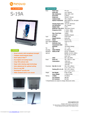 AG Neovo S-19A Specifications