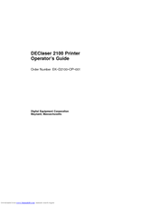 DEC AlphaServer 2100 Operator's Manual
