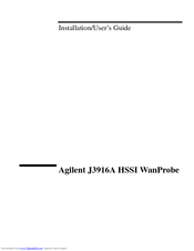 Agilent Technologies HSSI WanProbe J3916A Installation & User Manual