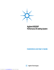 Agilent Technologies 85225F Installation And User Manual