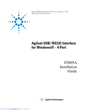 Agilent Technologies E5805A Installation Manual