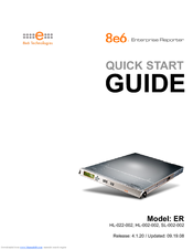 8e6 Technologies ER SL-002-002 Quick Start Manual