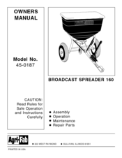 Agri-Fab 45-0187 Owner's Manual
