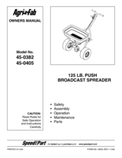 Agri-Fab 45-0382 Owner's Manual