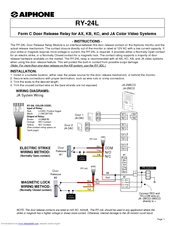 Aiphone DOOR RELEASE RELAY MODULE RY-24L User Manual