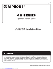Aiphone GH SERIES 410 Installation Manual