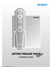 Aiptek PENCAM VOICE Installation Manual
