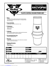 Air King AKCVQP80 Specifications