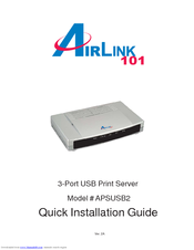 Airlink101 APSUSB2 Quick Installation Manual
