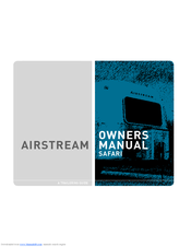 Airstream 2008 Safari Owner's Manual