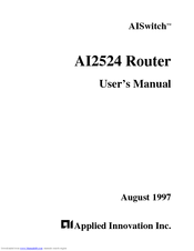 Applied Innovation AISwitch AI2524 User Manual