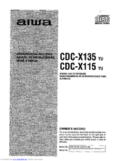Aiwa CDC-X135 Operating Instructions Manual
