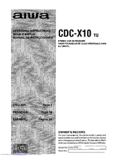 Aiwa CDC-XI Operating Instructions Manual