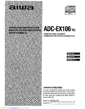 Aiwa ADC-EXI06 Operating Instructions Manual