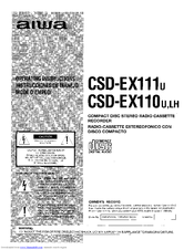 Aiwa CSD-EX111 Operating Instructions Manual