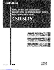 Aiwa CSD-SL15 Operating Instructions Manual