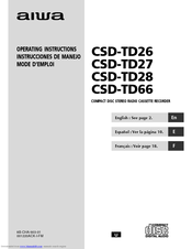 Aiwa CSD-TD27 Operating Instructions Manual