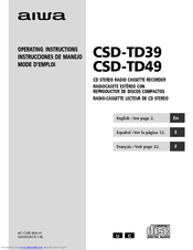 Aiwa CSD-TD49 Operating Instructions Manual