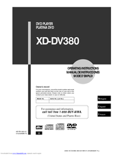 Aiwa XD-DV380U Operating Instructions Manual