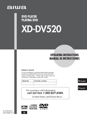 Aiwa XD-DV520 Operating Instructions Manual