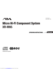 Aiwa XR-MN5 Operating Instructions Manual