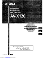 Aiwa AV-X120 Operating Instructions Manual